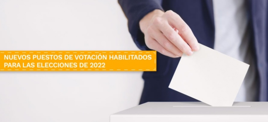 Nuevos puestos de votación habilitados en el exterior para las elecciones 